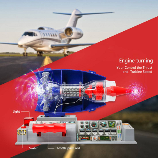 smithsonian electric jet-works diy turbofan engine model stem kit steam physical science toy smithsonian electric jet-works diy turbofan engine model stem kit steam physical science toy