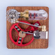 speed-controlled single cylinder stirling engine with regulator free piston external combustion engine - red speed-controlled single cylinder stirling engine with regulator free piston external combustion engine - red
