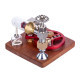 speed-controlled single cylinder stirling engine with regulator free piston external combustion engine - red speed-controlled single cylinder stirling engine with regulator free piston external combustion engine - red