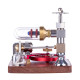 speed-controlled single cylinder stirling engine with regulator free piston external combustion engine - red speed-controlled single cylinder stirling engine with regulator free piston external combustion engine - red
