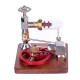 speed-controlled single cylinder stirling engine with regulator free piston external combustion engine - red speed-controlled single cylinder stirling engine with regulator free piston external combustion engine - red