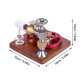 speed-controlled single cylinder stirling engine with regulator free piston external combustion engine - red speed-controlled single cylinder stirling engine with regulator free piston external combustion engine - red