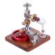 speed-controlled single cylinder stirling engine with regulator free piston external combustion engine - red speed-controlled single cylinder stirling engine with regulator free piston external combustion engine - red