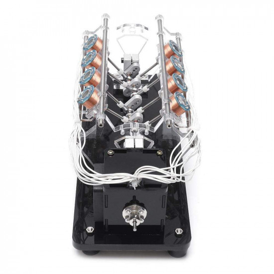 stark magnetic multi coil car solenoid engine v8 model led light hall effect reciprocating electromagnetic motor stark magnetic multi coil car solenoid engine v8 model led light hall effect reciprocating electromagnetic motor