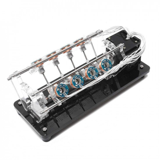 stark magnetic multi coil car solenoid engine v8 model led light hall effect reciprocating electromagnetic motor stark magnetic multi coil car solenoid engine v8 model led light hall effect reciprocating electromagnetic motor