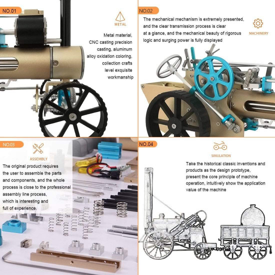 steam car model full metal model toy collection gift decor all-metal high challenge assembly kit steam car model full metal model toy collection gift decor all-metal high challenge assembly kit
