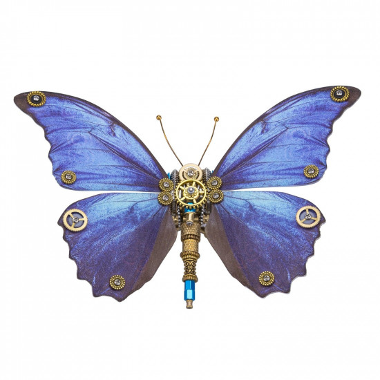 steampunk butterfly 3d metal morpho model diy kits 150pcs+ steampunk butterfly 3d metal morpho model diy kits 150pcs+
