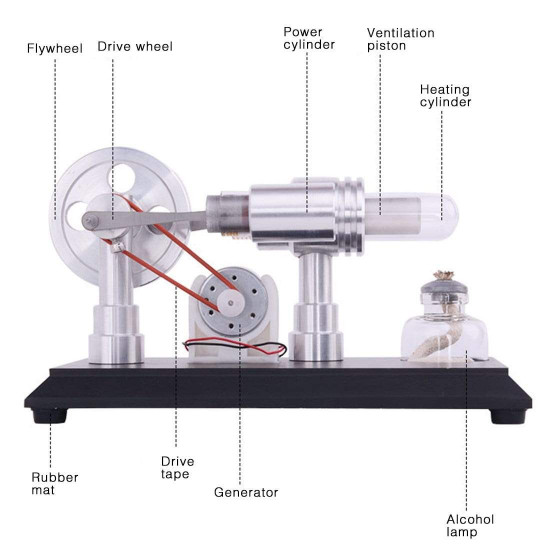 stirling engine kit diy stirling motor generator model external combustion engine educational toy stirling engine kit diy stirling motor generator model external combustion engine educational toy