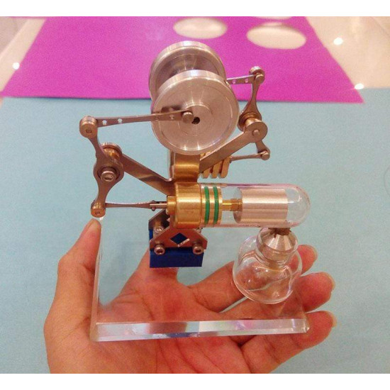 stirling engine kit miniature balance stirling engine model toy with crystal glass bottom stirling engine kit miniature balance stirling engine model toy with crystal glass bottom