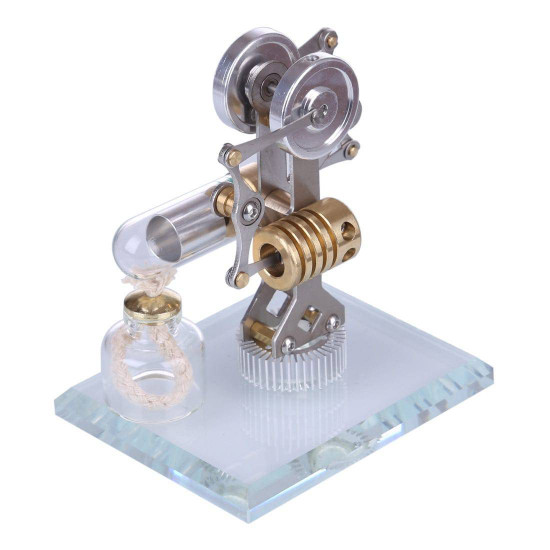stirling engine kit miniature balance stirling engine model toy with crystal glass bottom stirling engine kit miniature balance stirling engine model toy with crystal glass bottom