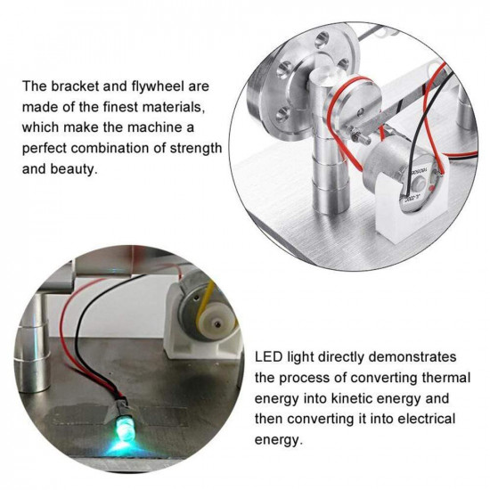 stirling engine kit motor model electricity power generator with led physics educational toys stirling engine kit motor model electricity power generator with led physics educational toys