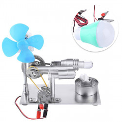 stirling engine kit single air stirling engine motor engine model toy with bulb and fan