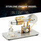 stirling engine kit single cylinder model toy with stainless steel base plate brass