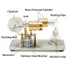 stirling engine kit single cylinder model toy with stainless steel base plate brass