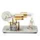 stirling engine kit single cylinder model toy with stainless steel base plate brass