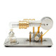 stirling engine kit single cylinder model toy with stainless steel base plate brass