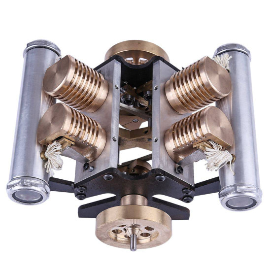 stirling engine kit v-shape four-cylinder vacuum suction v4 engine model toy stirling engine kit v-shape four-cylinder vacuum suction v4 engine model toy