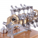 stirling high-end precision all-metal diy assembly mini four cylinder movable engine kit model