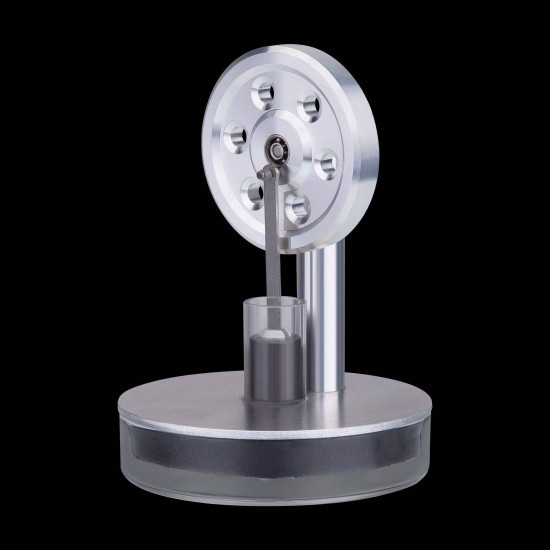 tea-powered low temperature ltd stirling engine - silver tea-powered low temperature ltd stirling engine - silver