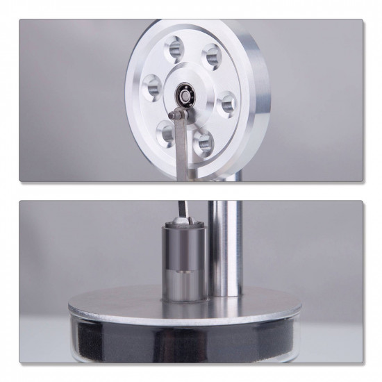tea-powered low temperature ltd stirling engine - silver tea-powered low temperature ltd stirling engine - silver