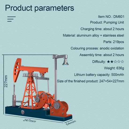 teching 219pcs 3d metal pumping unit model diy assembly model science education toy gift teching 219pcs 3d metal pumping unit model diy assembly model science education toy gift