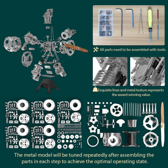 teching diy 5 cylinder electric mechanical aircraft radial engine model kits that runs 250+pcs for sake teching diy 5 cylinder electric mechanical aircraft radial engine model kits that runs 250+pcs for sake