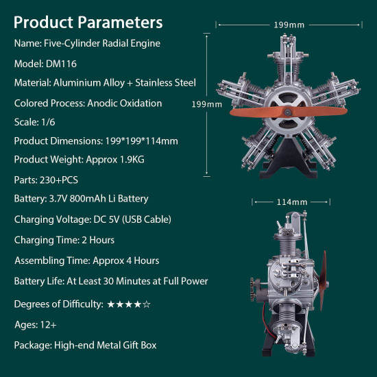 teching diy 5 cylinder electric mechanical aircraft radial engine model kits that runs 250+pcs for sake teching diy 5 cylinder electric mechanical aircraft radial engine model kits that runs 250+pcs for sake