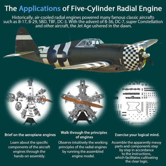 teching diy 5 cylinder electric mechanical aircraft radial engine model kits that runs 250+pcs for sake teching diy 5 cylinder electric mechanical aircraft radial engine model kits that runs 250+pcs for sake
