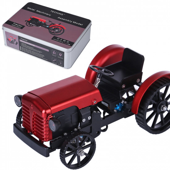 teching mini app rc tractor metal romote control model tractor in red diy assembly kit educational toy gifts collection - enginediy teching mini app rc tractor metal romote control model tractor in red diy assembly kit educational toy gifts collection - enginediy