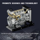teching workable small mini horizontal shaft diesel engine metal model kits diy ohv 4-cylinder engine teching workable small mini horizontal shaft diesel engine metal model kits diy ohv 4-cylinder engine