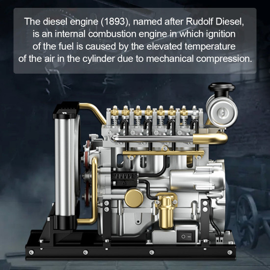 teching workable small mini horizontal shaft diesel engine metal model kits diy ohv 4-cylinder engine teching workable small mini horizontal shaft diesel engine metal model kits diy ohv 4-cylinder engine