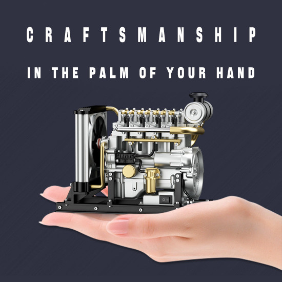 teching workable small mini horizontal shaft diesel engine metal model kits diy ohv 4-cylinder engine teching workable small mini horizontal shaft diesel engine metal model kits diy ohv 4-cylinder engine
