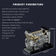 teching workable small mini horizontal shaft diesel engine metal model kits diy ohv 4-cylinder engine teching workable small mini horizontal shaft diesel engine metal model kits diy ohv 4-cylinder engine