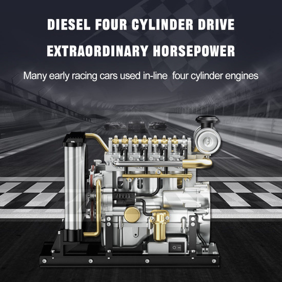 teching workable small mini horizontal shaft diesel engine metal model kits diy ohv 4-cylinder engine teching workable small mini horizontal shaft diesel engine metal model kits diy ohv 4-cylinder engine