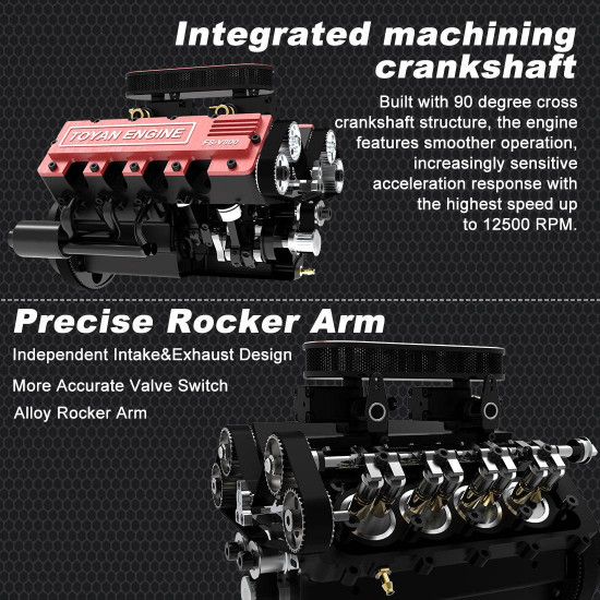 toyan v8 nitro engine fs-v800 rc engine model building kits 28cc toyan v8 nitro engine fs-v800 rc engine model building kits 28cc