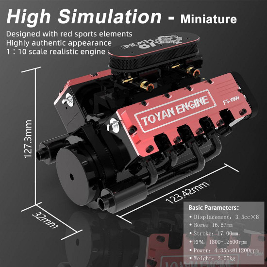 toyan v8 nitro engine fs-v800 rc engine model building kits 28cc toyan v8 nitro engine fs-v800 rc engine model building kits 28cc