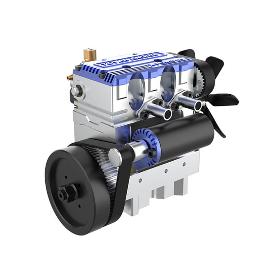 toyan x-power 2-cylinder 4-stroke kit diy build rc car engine fs-l200w -blue toyan x-power 2-cylinder 4-stroke kit diy build rc car engine fs-l200w -blue