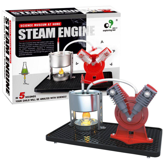 twin live steam engine model kit + led generator learning equipment twin live steam engine model kit + led generator learning equipment