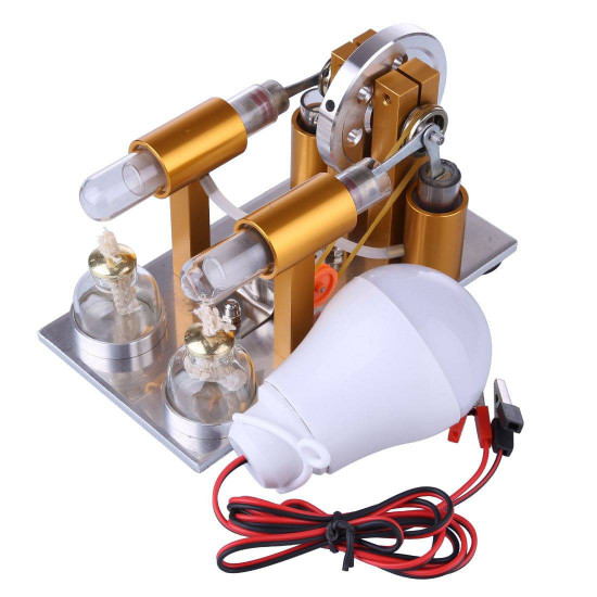two cylinder stirling engine kit physics experiment generator model two cylinder stirling engine kit physics experiment generator model