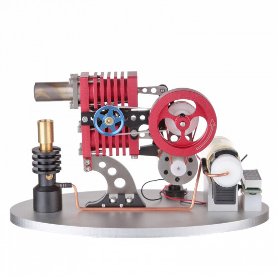 α type double cylinder butane stirling engine led generator model with double piston rocker arm linkage α type double cylinder butane stirling engine led generator model with double piston rocker arm linkage