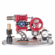 α type double cylinder butane stirling engine led generator model with double piston rocker arm linkage α type double cylinder butane stirling engine led generator model with double piston rocker arm linkage