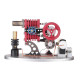 α type double cylinder butane stirling engine led generator model with double piston rocker arm linkage α type double cylinder butane stirling engine led generator model with double piston rocker arm linkage