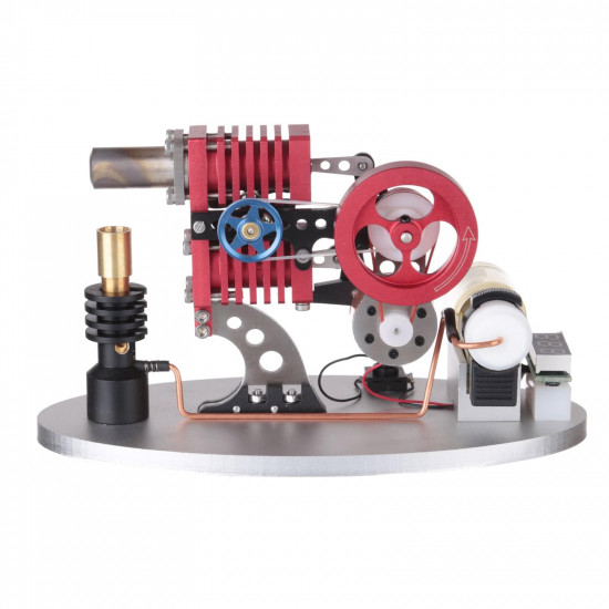 α type double cylinder butane stirling engine led generator model with double piston rocker arm linkage α type double cylinder butane stirling engine led generator model with double piston rocker arm linkage