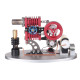 α type double cylinder butane stirling engine led generator model with double piston rocker arm linkage α type double cylinder butane stirling engine led generator model with double piston rocker arm linkage