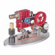 α type double cylinder butane stirling engine led generator model with double piston rocker arm linkage α type double cylinder butane stirling engine led generator model with double piston rocker arm linkage
