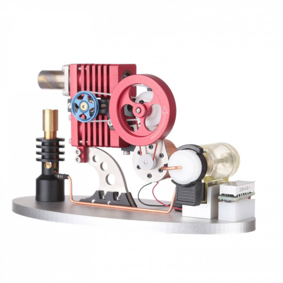 α type double cylinder butane stirling engine led generator model with double piston rocker arm linkage α type double cylinder butane stirling engine led generator model with double piston rocker arm linkage