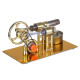γ-type golden single cylinder sterling engine generator stirling model with led diode and bulb science experiment educational toy γ-type golden single cylinder sterling engine generator stirling model with led diode and bulb science experiment educational toy