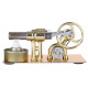 γ-type golden single cylinder sterling engine generator stirling model with led diode and bulb science experiment educational toy γ-type golden single cylinder sterling engine generator stirling model with led diode and bulb science experiment educational toy