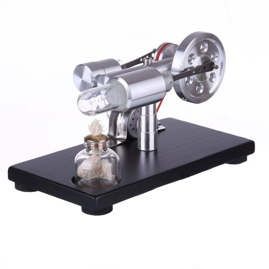γ-type single cylinder stirling engine sterling generator with led lights with voltage digital display meter science toy γ-type single cylinder stirling engine sterling generator with led lights with voltage digital display meter science toy