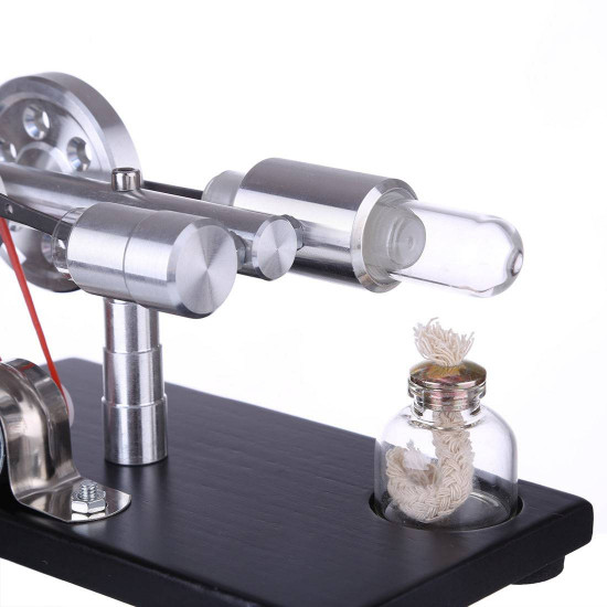 γ-type single cylinder stirling engine sterling generator with led lights with voltage digital display meter science toy γ-type single cylinder stirling engine sterling generator with led lights with voltage digital display meter science toy
